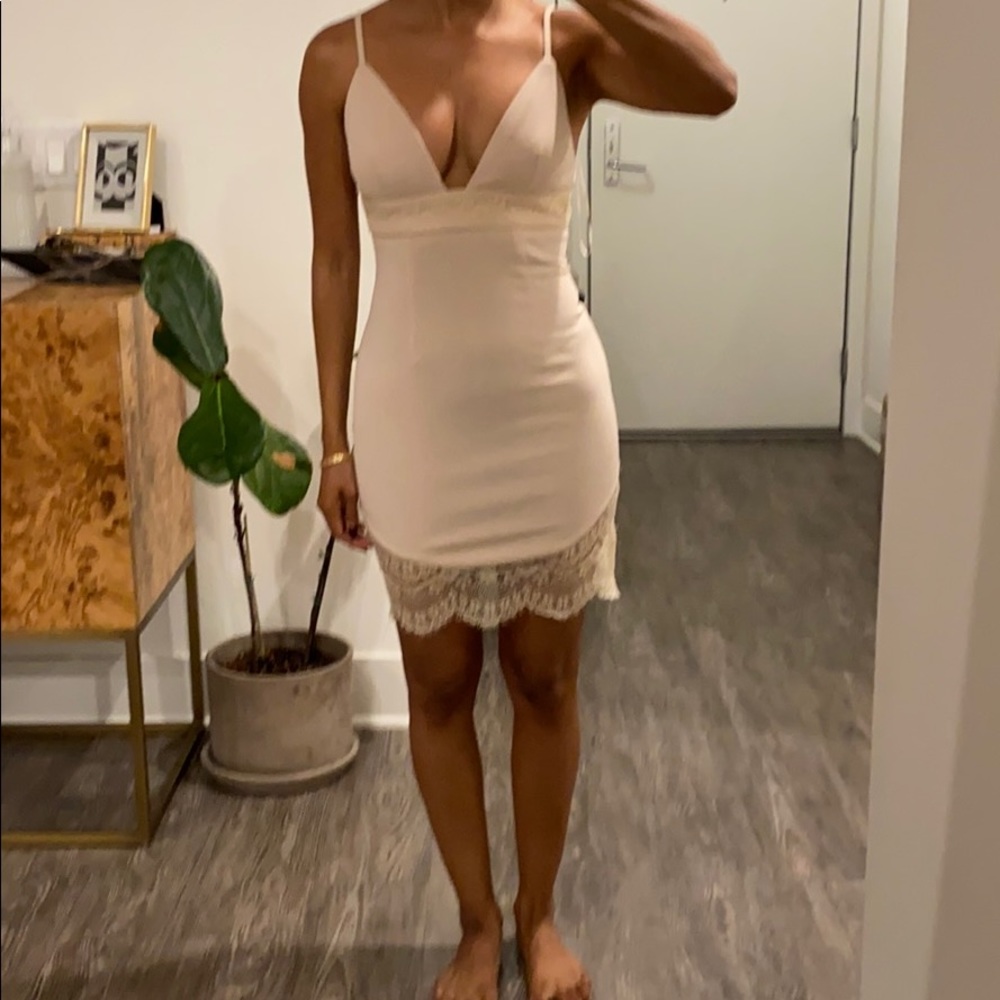Misguided Blush Dress Size S